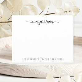 シンプル白黒ひなパーソナライズされた形 ノートカード