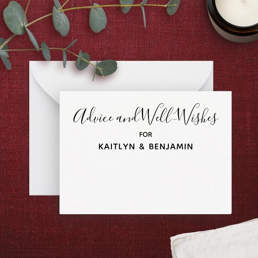 シンプル白黒アドバイス&ウェルウィッシュカード アドバイスカード