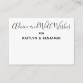 シンプル白黒アドバイス&ウェルウィッシュカード アドバイスカード (正面)