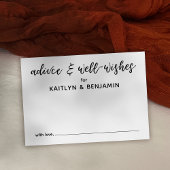 シンプル白黒アドバイス&ウェルウィッシュ アドバイスカード