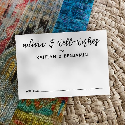 シンプル白黒アドバイス&ウェルウィッシュ アドバイスカード