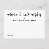 シンプル白黒アドバイス&ウェルウィッシュ アドバイスカード (正面)