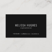 シンプル白黒アポイントメントリマインダーカード 予約カード (裏面)