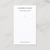 シンプル白黒イヤリング価格ラベル 名刺 (正面)