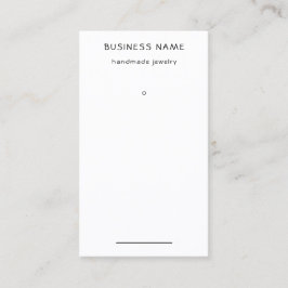 シンプル白黒イヤリング価格ラベル 名刺