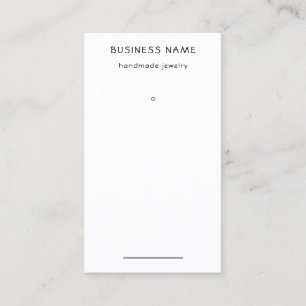 シンプル白黒イヤリング価格ラベル 名刺