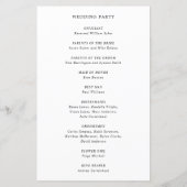 シンプル白黒エレガミニマルントウェディングプログラム (裏面)