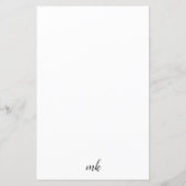 シンプル白黒エレガモダンントウェディングメニュー (裏面)