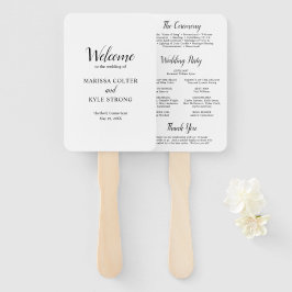 シンプル白黒エレガモダンントウェディング ハンドファン