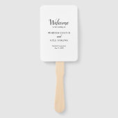 シンプル白黒エレガモダンントウェディング ハンドファン (正面)