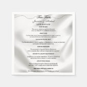 シンプル白黒エレガントおもしろいファクトシック結婚ズ スタンダードカクテルナプキン (正面)