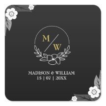 シンプル白黒エレガントな結婚式