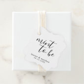 シンプル白黒エレガントな結婚式 フェイバータグ (インサイチュ)