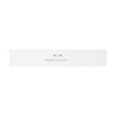 シンプル白黒エレガントな結婚式 招待状ベリーバンド (フラット)