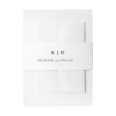 シンプル白黒エレガントな結婚式 招待状ベリーバンド (正面例)