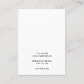 シンプル白黒エレガントイヤリング表示カード 名刺 (裏面)