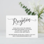 シンプル白黒エレガントウェディング エンクロージャーカード (スタンド正面)