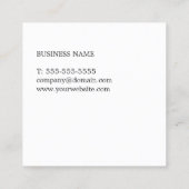 シンプル白黒エレガントコンサルタント スクエア名刺 (裏面)