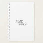 シンプル白黒エレガントコンテンポラリーモダン プランナー手帳 (正面)