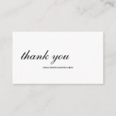 シンプル白黒エレガントサンキューカード エンクロージャーカード (正面)