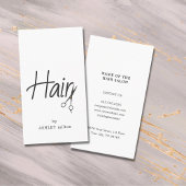 シンプル白黒エレガントシザーズヘアスタイリスト 名刺