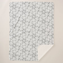 シンプル白黒エレガントシャーパブランケット シェルパブランケット