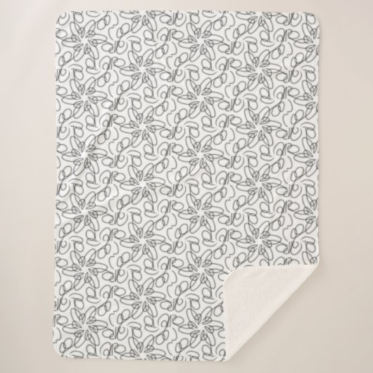 シンプル白黒エレガントシャーパブランケット シェルパブランケット (正面)