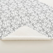 シンプル白黒エレガントシャーパブランケット シェルパブランケット (3/4)