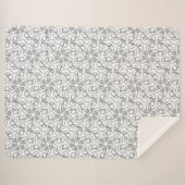 シンプル白黒エレガントシャーパブランケット シェルパブランケット (正面(横))