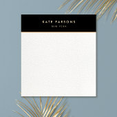 シンプル白黒エレガントレザーメモ帳 ノートパッド