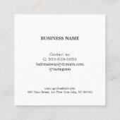 シンプル白黒エレガントレッドクーポン 割引カード (裏面)