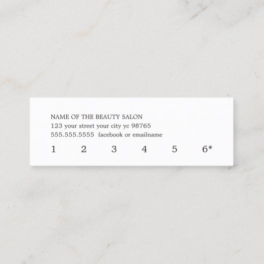 シンプル白黒エレガントロイヤリティカード ロイヤリティカード (裏面)