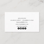 シンプル白黒エレガントロゴを追加カスタムする 名刺 (裏面)