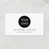 シンプル白黒エレガントロゴを追加カスタムする 名刺 (正面)