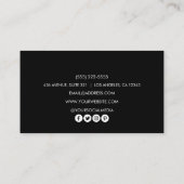 シンプル白黒エレガントロゴを追加カスタムする 名刺 (裏面)