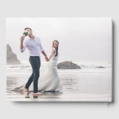 シンプル白黒エレガント写結婚真 ゲストブック (裏面)