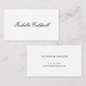 シンプル白黒エレガント書 名刺 (正面/裏面)