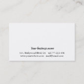 シンプル白黒エレガント水玉模様の点滅 名刺 (裏面)