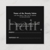 シンプル白黒エレガント紹介カード 紹介カード (裏面)