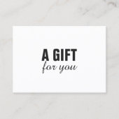 シンプル白黒エレガント美しいギフト券 割引カード (正面)