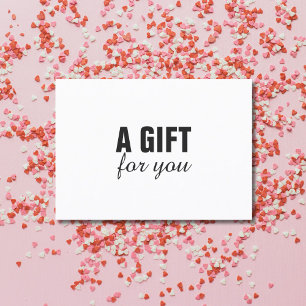 シンプル白黒エレガント美しいギフト券 割引カード