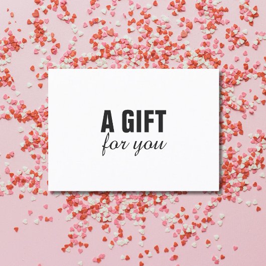 シンプル白黒エレガント美しいギフト券 割引カード