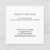 シンプル白黒エレガント美しいクーポン 割引カード (裏面)