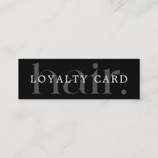 シンプル白黒エレガント美しいフラット ロイヤリティカード (正面)