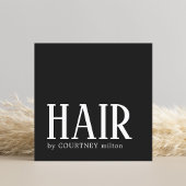 シンプル白黒エレガント美容師スクエアバス スクエア名刺