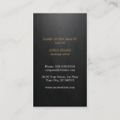 シンプル白黒エレガント金ゴールドアポイントメントカード 予約カード (裏面)