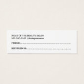 シンプル白黒エレガント金ゴールドハート参照 (裏面)