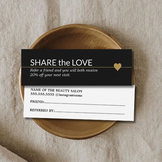 シンプル白黒エレガント金ゴールドハート参照