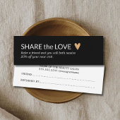 シンプル白黒エレガント金ゴールドハート参照