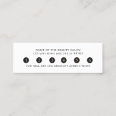 シンプル白黒エレガント金ゴールドハート ロイヤリティカード (裏面)